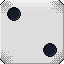 A die showing two pips.