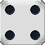A die showing four pips.